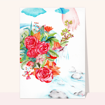 Jolies fleurs au bord du ruisseau