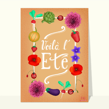 Carte Voilà l`été qui arrive