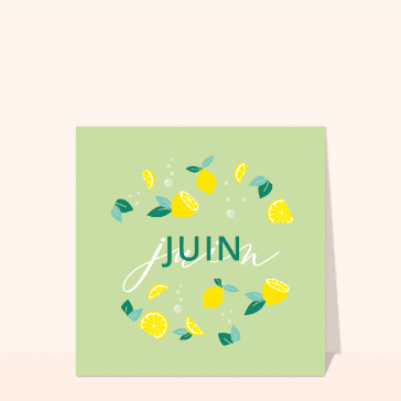 Happy juin vert Cartes de Juin