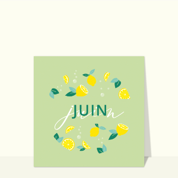 Carte Happy juin vert
