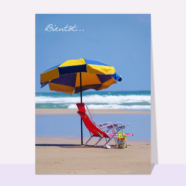 Carte postale de Juillet et d'été : Juillet bientôt farniente