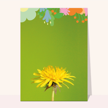 Carte postale de Juillet et d'été : Jolie fleur printanière