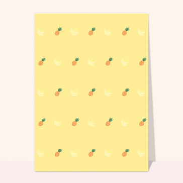 Carte postale de Juillet et d'été : Commencer l'été avec des ananas