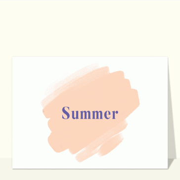 Carte postale de Juillet et d'été : Carte postale summer orange