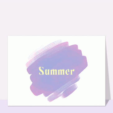 Carte postale de Juillet et d'été : Carte postale summer violette