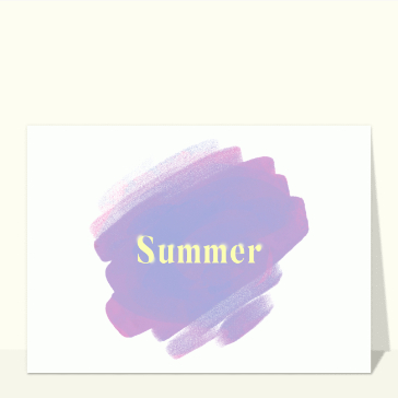 Carte postale summer violette