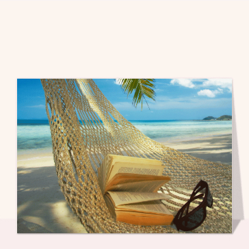 Carte postale sieste sur la plage