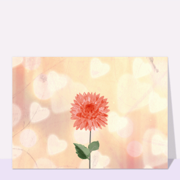 Carte postale et jolie fleur d`été