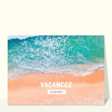 Carte postale vacances au paradis