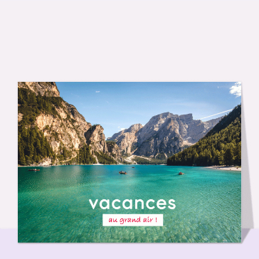Carte postale vacances au grand air