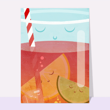 Carte Cocktail rafraîchissant d`été