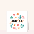 Cartes postales de Juillet et d'été pour votre texte