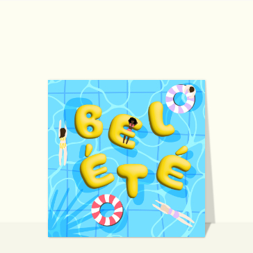 Bel été dans la piscine ensoleillée