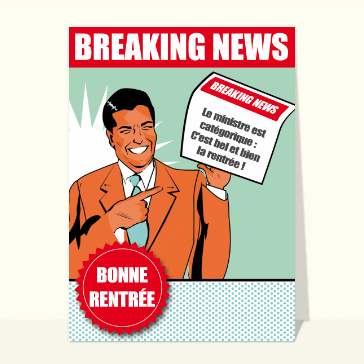 Breaking news c'est la rentrée