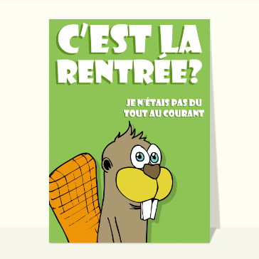 La rentrée ? Pas au courant