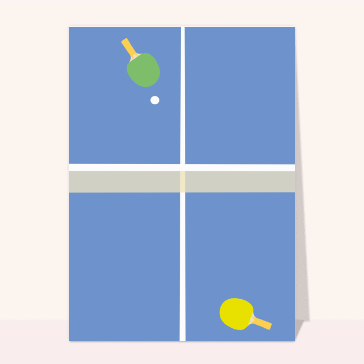 Carte de septembre et de la rentrée : Ping pong de la rentrée