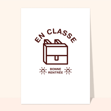 En classe bonne rentrée