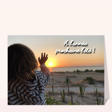 Carte postale au-revoir l`été