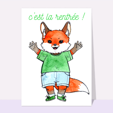 C`est la rentrée petit renard