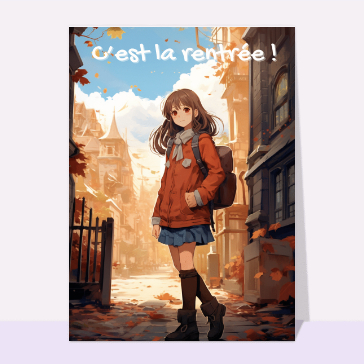 Rentrée petite fille style manga