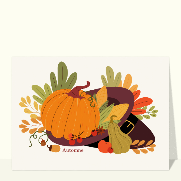 Citrouille festive et couleurs d'automne