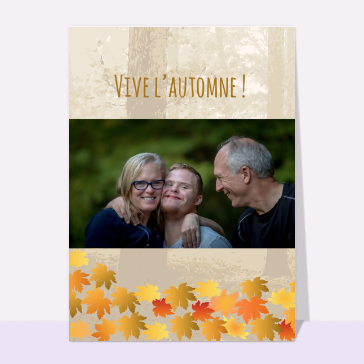 Vive l'automne et feuilles automnales