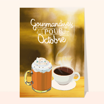 Carte d'octobre : Gourmandises pour Octobre
