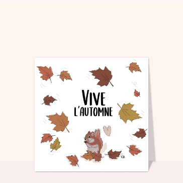 Petit écureuil d`automne