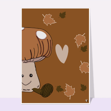 Petit champignon amoureux