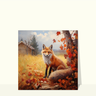 Joli renard en automne