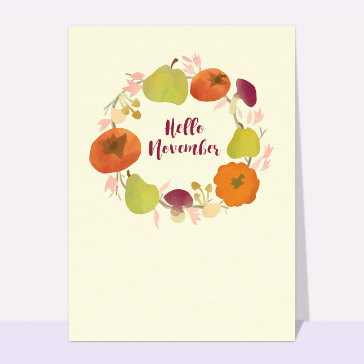 Hello November et citrouilles