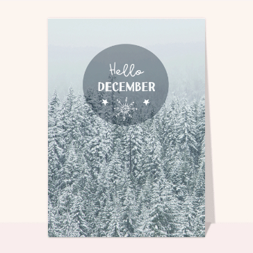 Carte de décembre : Hello December
