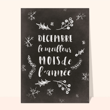 Carte de décembre : Décembre le meilleur mois de l'année