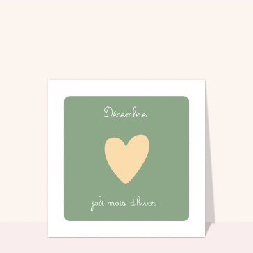 Carte de décembre : Joli mois d`hiver