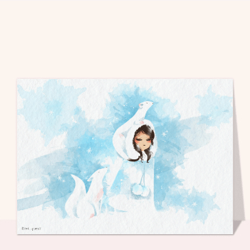 Carte postale d`hiver
