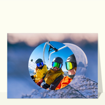 Bulle d`hiver et flocon