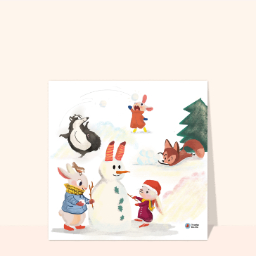 Carte Activité d`hiver