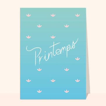 Printemps sur fond bleu