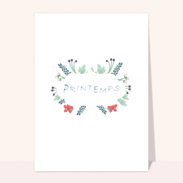Printemps entouré de fleurs