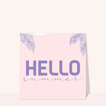 Hello été coloré sous un ciel pastel