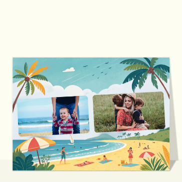 Plage paradisiaque et soleil d'été