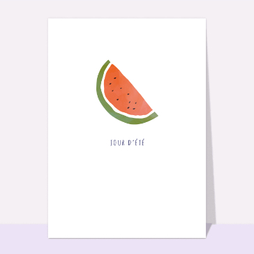 Une pastèque pour un jour d'été