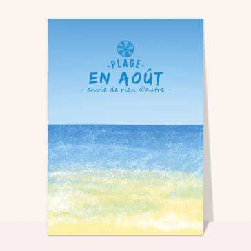 Carte postale d'août et vacances : Place en août, rien d'autre