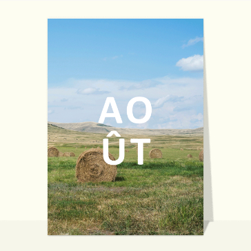 Mois d'août à la campagne