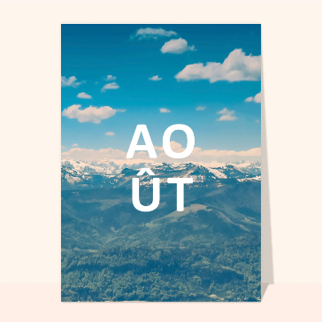 Magnifique montagne en août