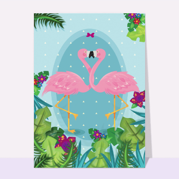 Les flamants rose de l`été
