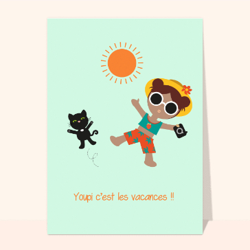 Carte postale d'août et vacances : Youpix c`est les vacances d`été