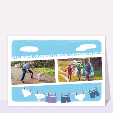 Carte postale vacances d`été au naturel