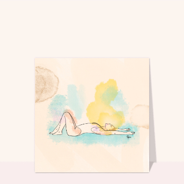 Carte Détente au bord de l`eau