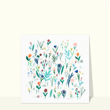 Carte Jolies fleurs d`été